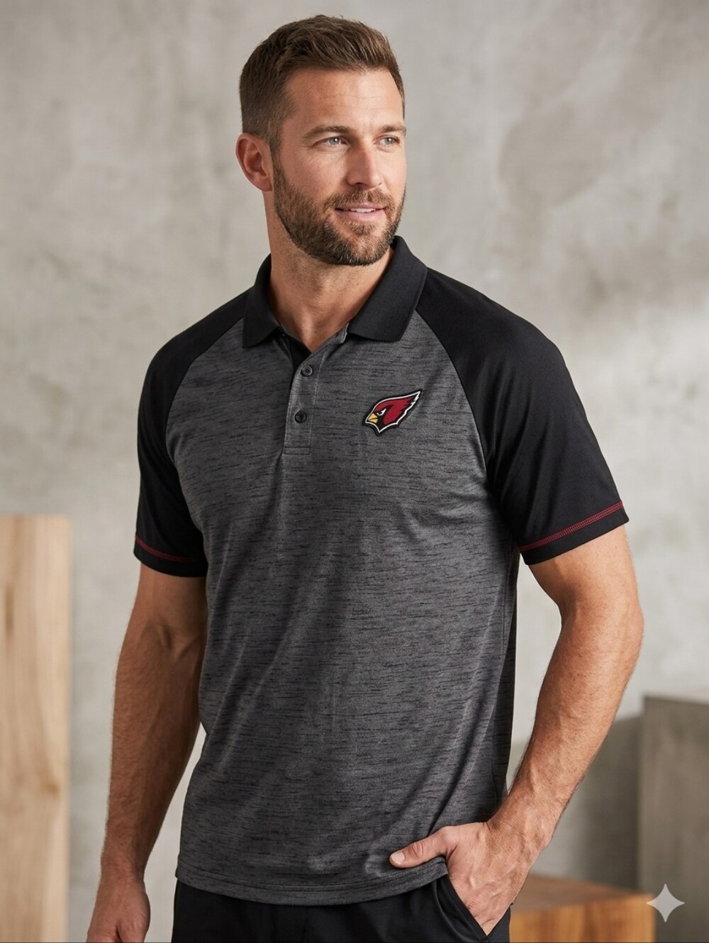 NFL Arizona Cardinals Colorblock Polo Shirt - Performance Gear